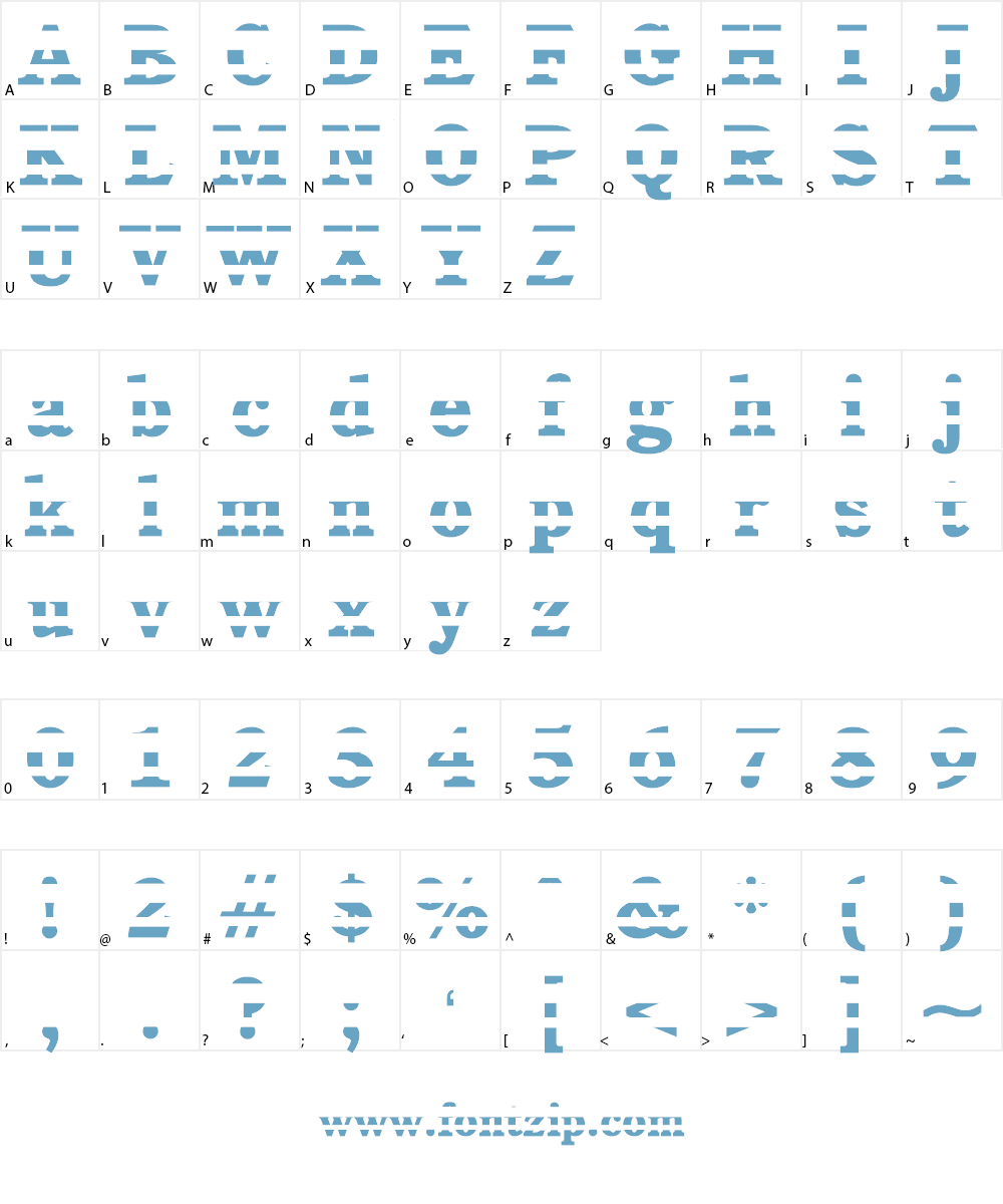 Cushion Crack Font Character